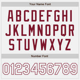 Custom White Crimson Authentic Baseball Jersey