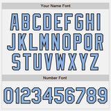 Custom Stitched White Light Blue-Black Baseball Pullover Sweatshirt Hoodie