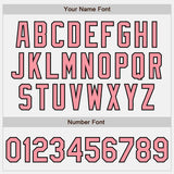 Custom Stitched White Medium Pink-Black Baseball Pullover Sweatshirt Hoodie