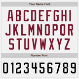 Custom Stitched White Black-Crimson Baseball Pullover Sweatshirt Hoodie