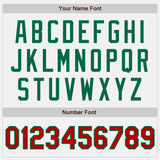 Custom Stitched White Red-Kelly Green Baseball Pullover Sweatshirt Hoodie