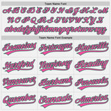 Custom Stitched White Pink-Kelly Green Baseball Pullover Sweatshirt Hoodie