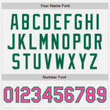 Custom Stitched White Pink-Kelly Green Baseball Pullover Sweatshirt Hoodie