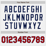 Custom White Red-Navy Authentic Baseball Jersey