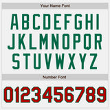 Custom White Red-Kelly Green Authentic Baseball Jersey