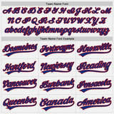 Custom White Royal-Red Authentic Baseball Jersey