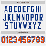 Custom White Orange-Royal Authentic Baseball Jersey