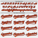 Custom White Orange-Navy Authentic Baseball Jersey