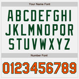 Custom White Orange-Green Authentic Baseball Jersey