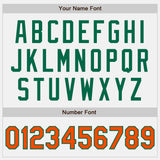 Custom White Orange-Kelly Green Authentic Baseball Jersey