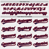Custom White Navy-Red Authentic Baseball Jersey
