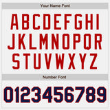 Custom White Navy-Red Authentic Baseball Jersey
