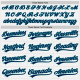 Custom White Navy-Teal Authentic Baseball Jersey