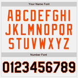 Custom White Black-Orange Authentic Baseball Jersey
