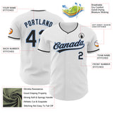 Custom White Black-Light Blue Authentic Baseball Jersey