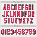 Custom White Neon Pink-Black Authentic Baseball Jersey