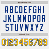 Custom White Gold-Royal Authentic Baseball Jersey