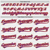 Custom White Purple-Orange Authentic Baseball Jersey