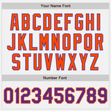 Custom White Purple-Orange Authentic Baseball Jersey