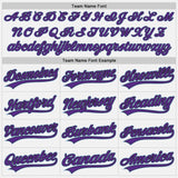 Custom White Purple Black-Light Blue Authentic Baseball Jersey