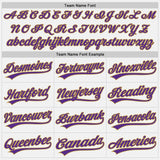Custom White Purple-Old Gold Authentic Baseball Jersey