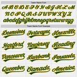 Custom White Green-Gold Authentic Baseball Jersey