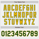 Custom White Green-Gold Authentic Baseball Jersey