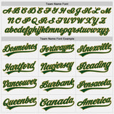 Custom White Green-Old Gold Authentic Baseball Jersey