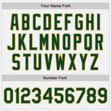 Custom White Green-Old Gold Authentic Baseball Jersey