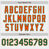 Custom White Kelly Green-Orange Authentic Baseball Jersey