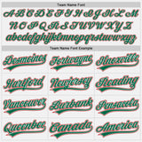 Custom White Kelly Green-Red Authentic Baseball Jersey