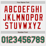Custom White Kelly Green-Red Authentic Baseball Jersey