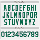 Custom White Kelly Green-Gray Authentic Baseball Jersey
