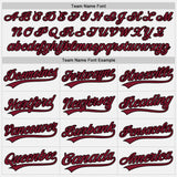 Custom White Crimson-Black Authentic Baseball Jersey