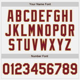 Custom White Crimson-Old Gold Authentic Baseball Jersey