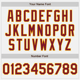 Custom White Crimson-Gold Authentic Baseball Jersey