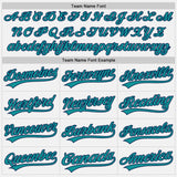 Custom White Teal-Navy Authentic Baseball Jersey