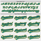 Custom White Teal Black-Yellow Authentic Baseball Jersey