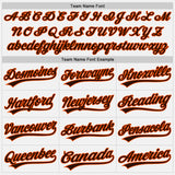 Custom White Brown-Orange Authentic Baseball Jersey