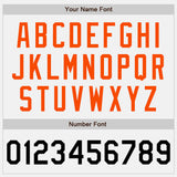 Custom White Black-Orange Authentic Baseball Jersey