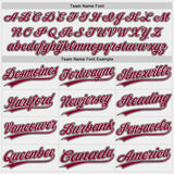 Custom White Maroon-Black Authentic Baseball Jersey