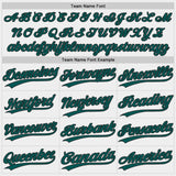 Custom White Midnight Green-Black Authentic Baseball Jersey