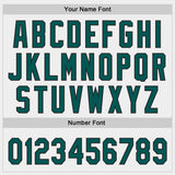Custom White Midnight Green-Black Authentic Baseball Jersey