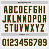 Custom White Green-Orange Authentic Baseball Jersey