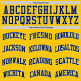 Custom Yellow Navy-Light Blue Authentic Basketball Jersey