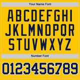Custom Yellow Navy-White Authentic Basketball Jersey