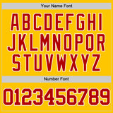 Custom Yellow Red-White Authentic Basketball Jersey