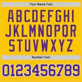 Custom Yellow Purple-White Authentic Basketball Jersey
