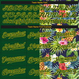 Custom 3D Pattern Design Tropical Pattern With Pineapples Palm Leaves And Flowers Authentic Baseball Jersey