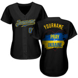 Custom 3D Pattern Design Pray For Ukraine Peace Authentic Baseball Jersey